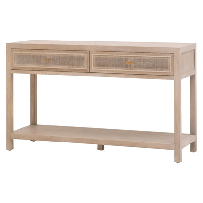 Essentials For Living - Bella Antique Cane 2-Drawer Entry Console - 8088.SGRY-OAK/CN view 3