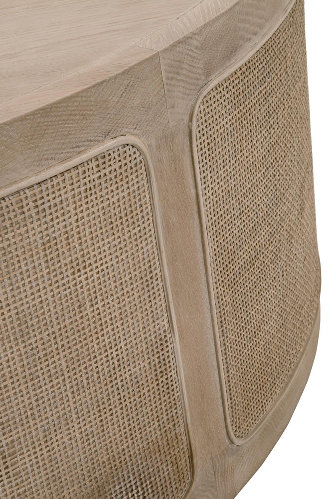 Essentials For Living - Bella Antique Cane Coffee Table - 8091.SGRY-OAK/CN view 3