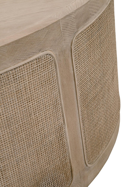 Essentials For Living - Bella Antique Cane Coffee Table - 8091.SGRY-OAK/CN view 3