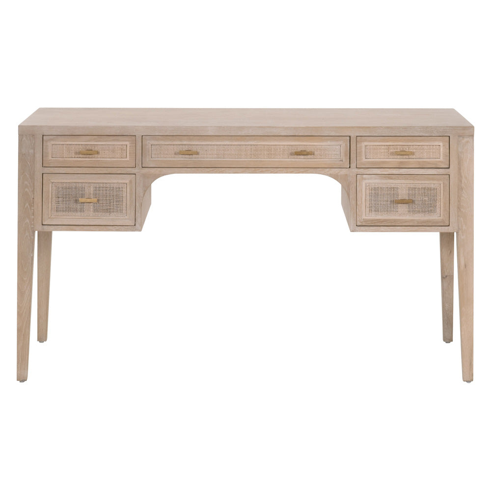 Essentials For Living - Bella Antique Cane Desk - 8090.SGRY-OAK/CN view 1