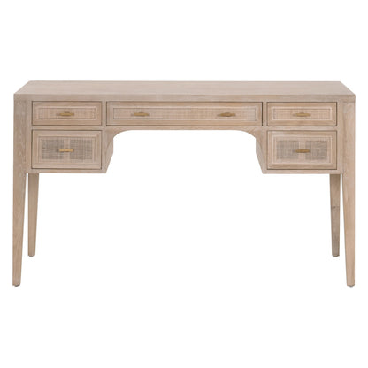 Essentials For Living - Bella Antique Cane Desk - 8090.SGRY-OAK/CN view 1
