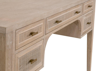 Essentials For Living - Bella Antique Cane Desk - 8090.SGRY-OAK/CN view 7