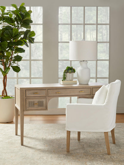 Essentials For Living - Bella Antique Cane Desk - 8090.SGRY-OAK/CN view 12