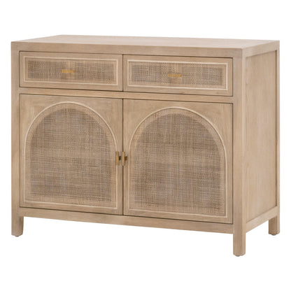 Essentials For Living - Bella Antique Cane Media Cabinet - 8089.SGRY-OAK/CN view 4