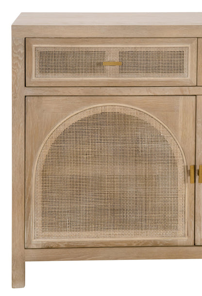 Essentials For Living - Bella Antique Cane Media Sideboard - 8087.SGRY-OAK/CN view 11