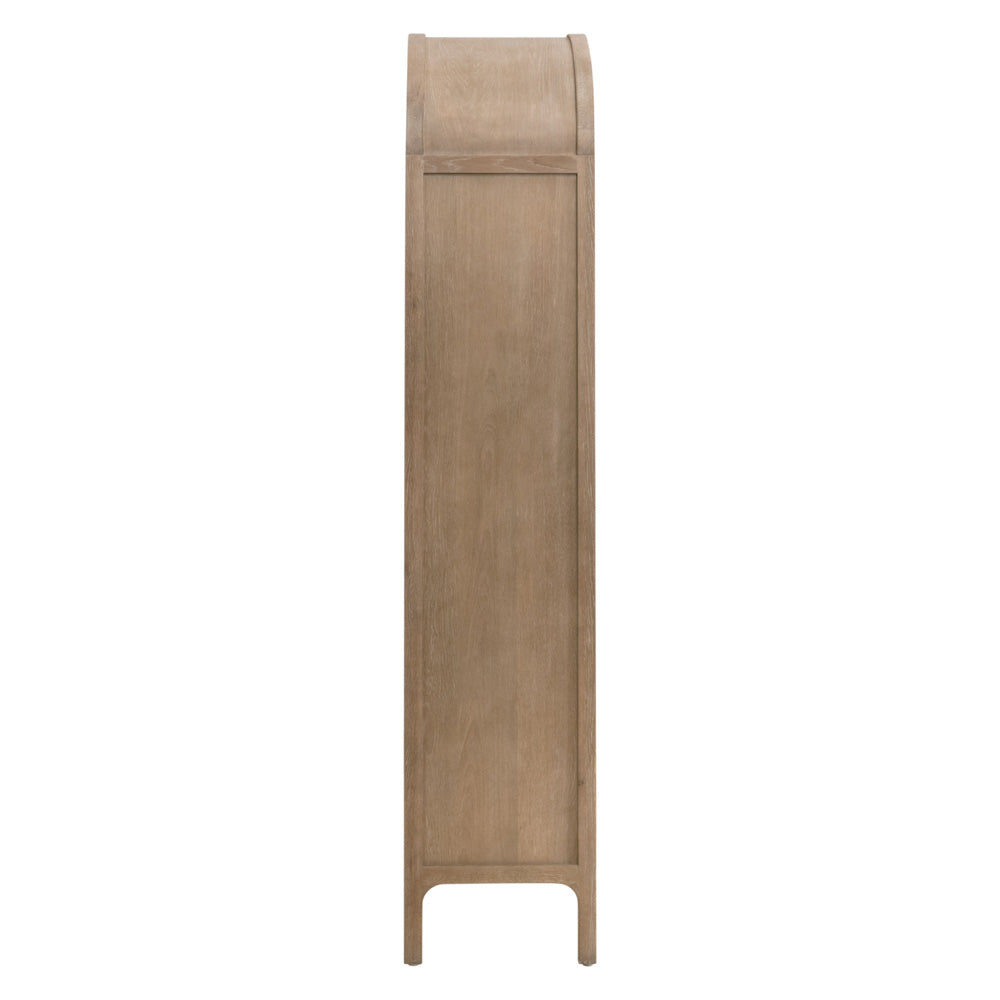 Essentials For Living - Bella Antique Cane Storage Bookcase - 8093.SGRY-OAK/CN view 7