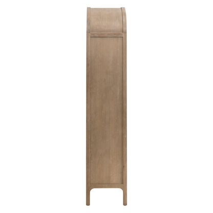 Essentials For Living - Bella Antique Cane Storage Bookcase - 8093.SGRY-OAK/CN view 7