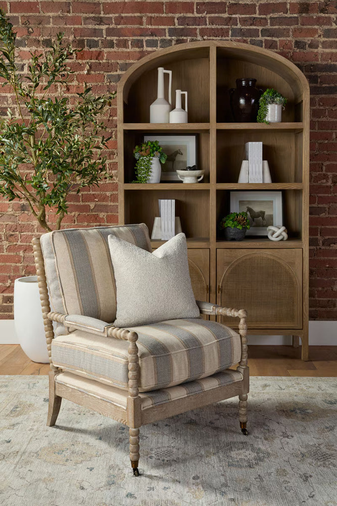 Essentials For Living - Bella Antique Cane Storage Bookcase - 8093.SGRY-OAK/CN view 11