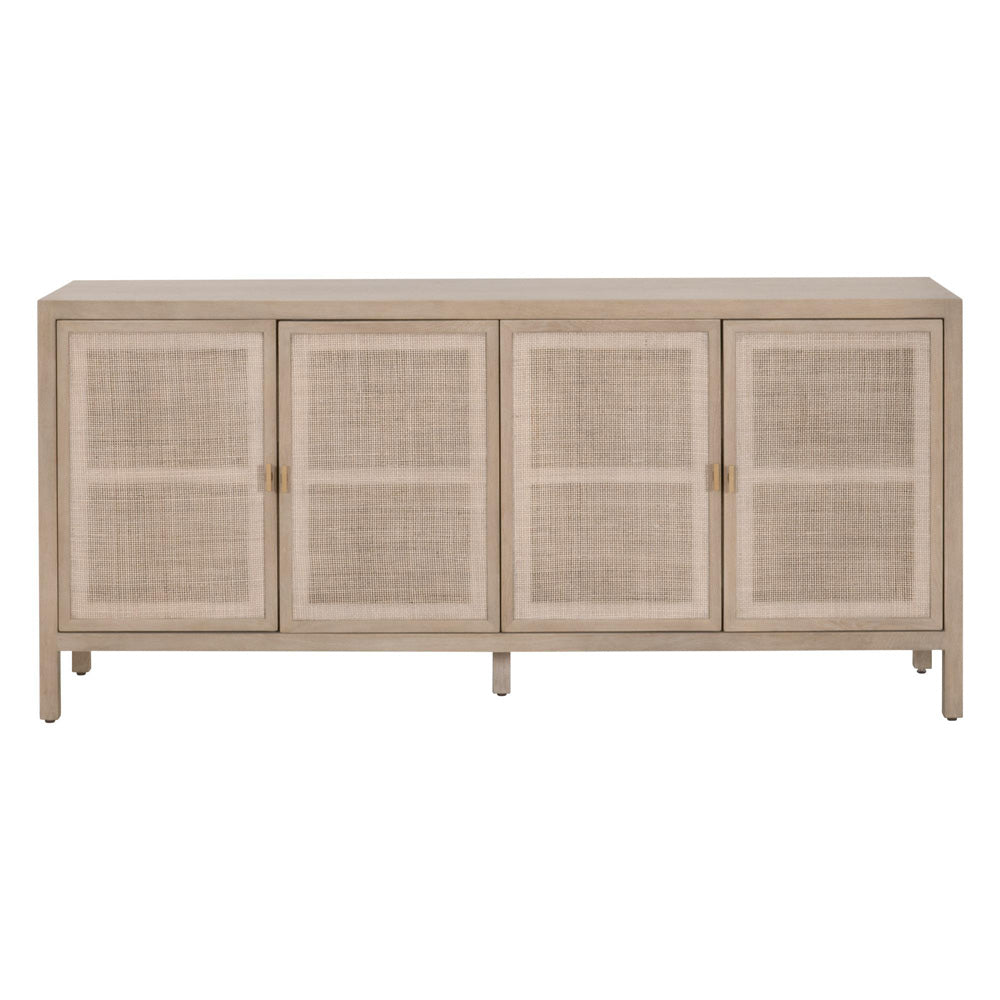 Essentials For Living - Bella Antique Carina Media Sideboard - 8086.SGRY-OAK/CN view 1