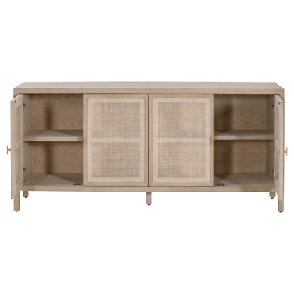 Essentials For Living - Bella Antique Carina Media Sideboard - 8086.SGRY-OAK/CN view 4