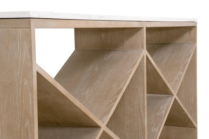 Essentials For Living - Bella Antique Cellar Console Table - 8080.SGRY-OAK/WHTQ_CLOSEOUT view 5