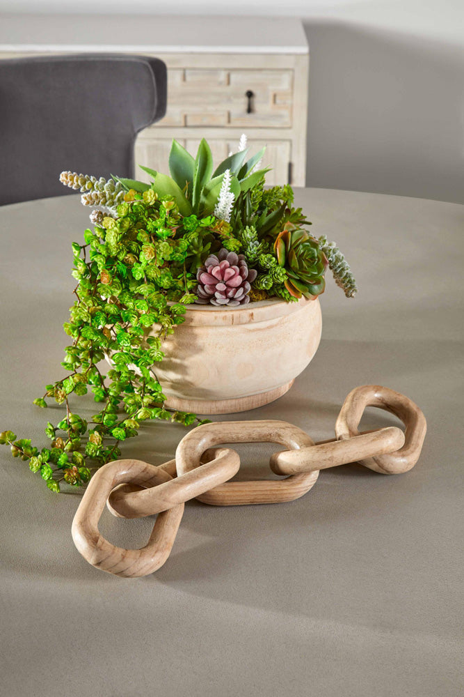 Essentials For Living - Bella Antique Cinq Wood Link - 9020-5.SGRY-PNE_CLOSEOUT view 6
