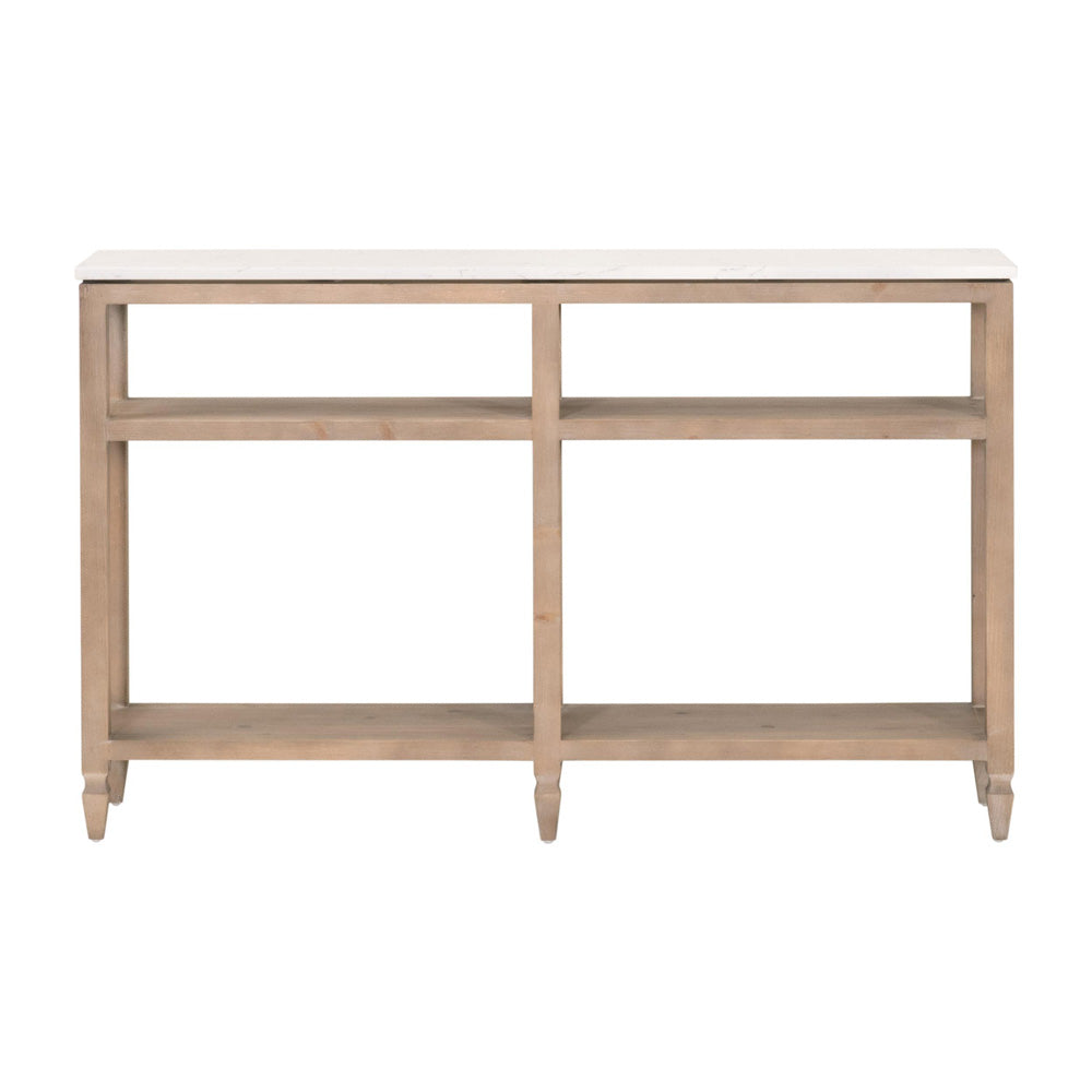 Essentials For Living - Bella Antique Emerie Narrow Console Table - 8016-N.SGRY-PNE/WHTQ view 1
