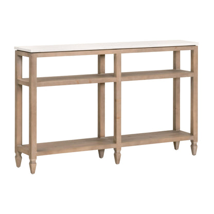 Essentials For Living - Bella Antique Emerie Narrow Console Table - 8016-N.SGRY-PNE/WHTQ view 2