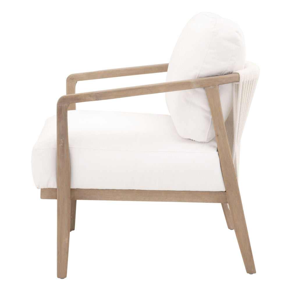 Essentials For Living - Bella Antique Harbor Club Chair - 8049.SGRY-OAK/LPPRL view 3