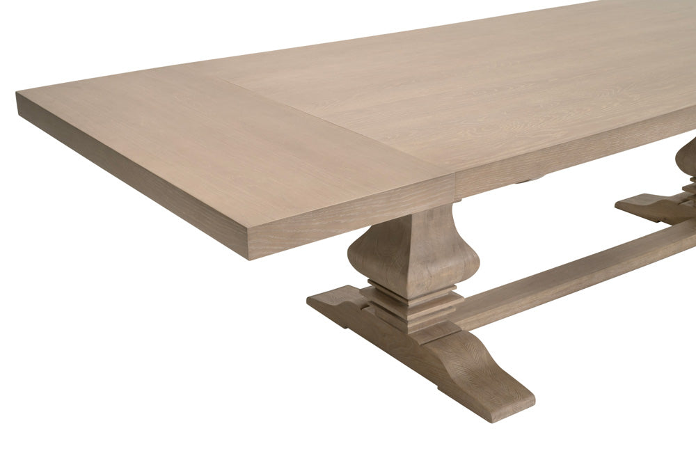 Essentials For Living - Bella Antique Monastery Extension Dining Table - 8040.SGRY-OAK_CLOSEOUT view 7