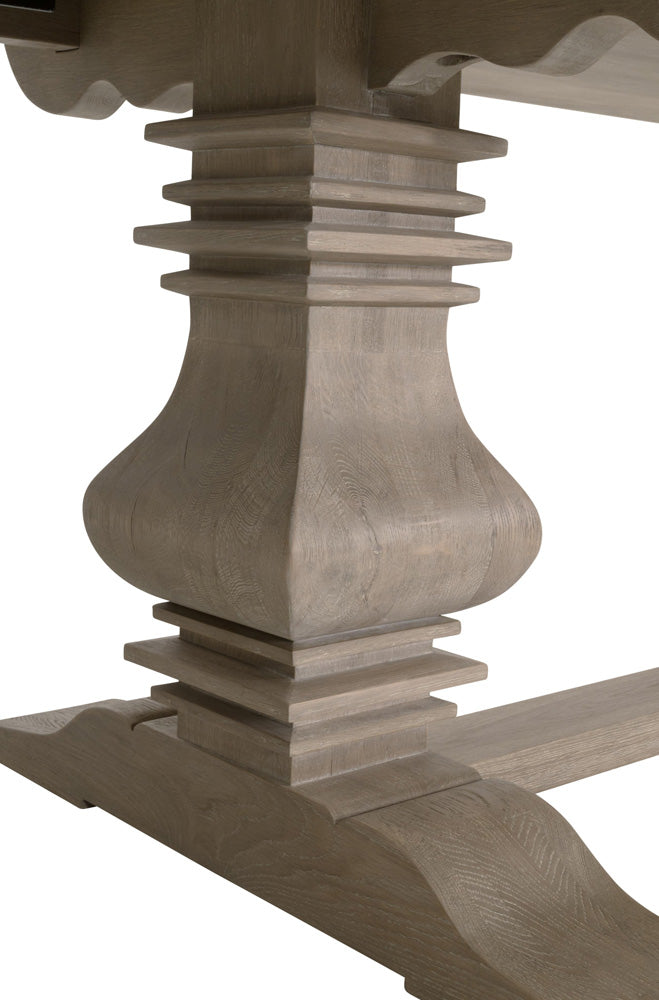 Essentials For Living - Bella Antique Monastery Extension Dining Table - 8040.SGRY-OAK_CLOSEOUT view 8