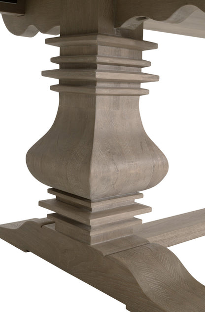 Essentials For Living - Bella Antique Monastery Extension Dining Table - 8040.SGRY-OAK_CLOSEOUT view 8