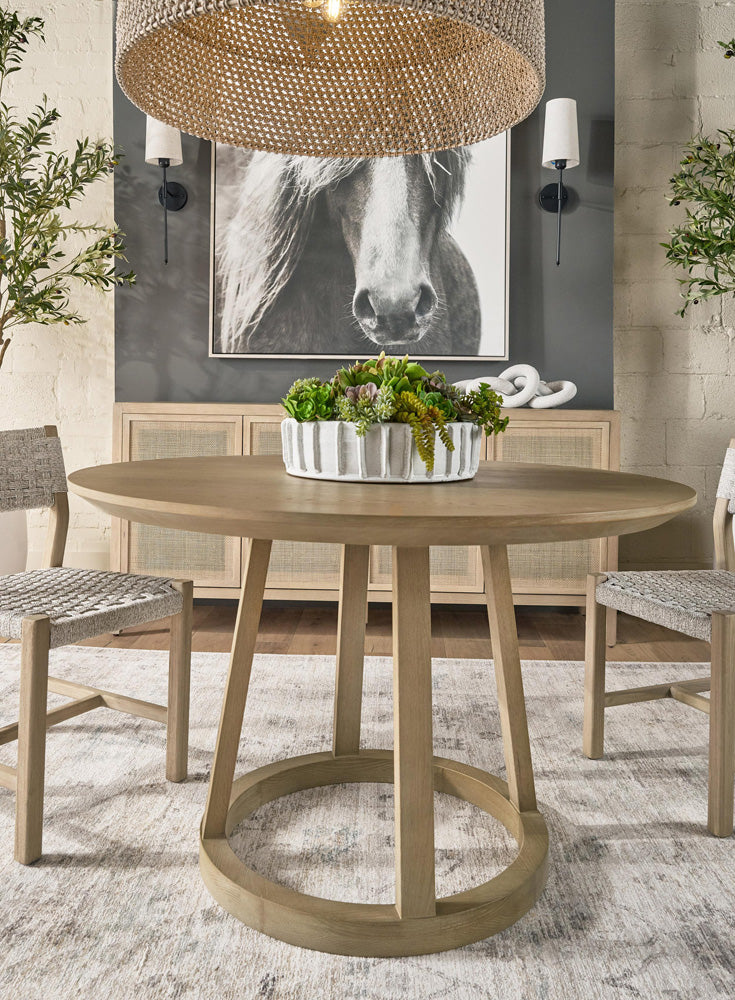 Essentials For Living - Bella Antique Reeves 48" Round Dining Table - 8010.SGRY-OAK view 8