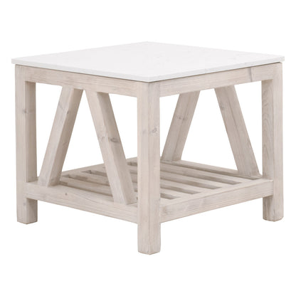 Essentials For Living - Bella Antique Spruce End Table - 8020.WW-PNE/WHTQ_CLOSEOUT view 2