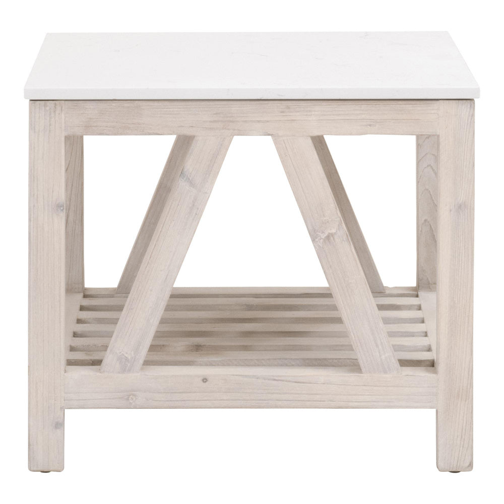 Essentials For Living - Bella Antique Spruce End Table - 8020.WW-PNE/WHTQ_CLOSEOUT view 3