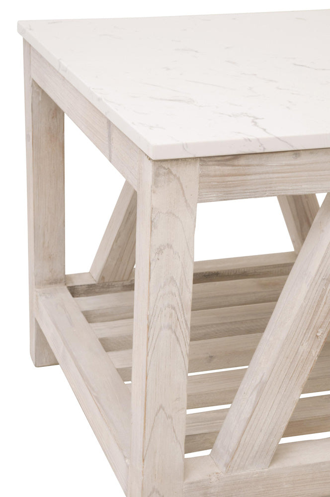 Essentials For Living - Bella Antique Spruce End Table - 8020.WW-PNE/WHTQ_CLOSEOUT view 4