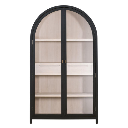 Essentials For Living - Bella Antique Toulouse Display Cabinet - 8110.BLK-BIR/NO view 1