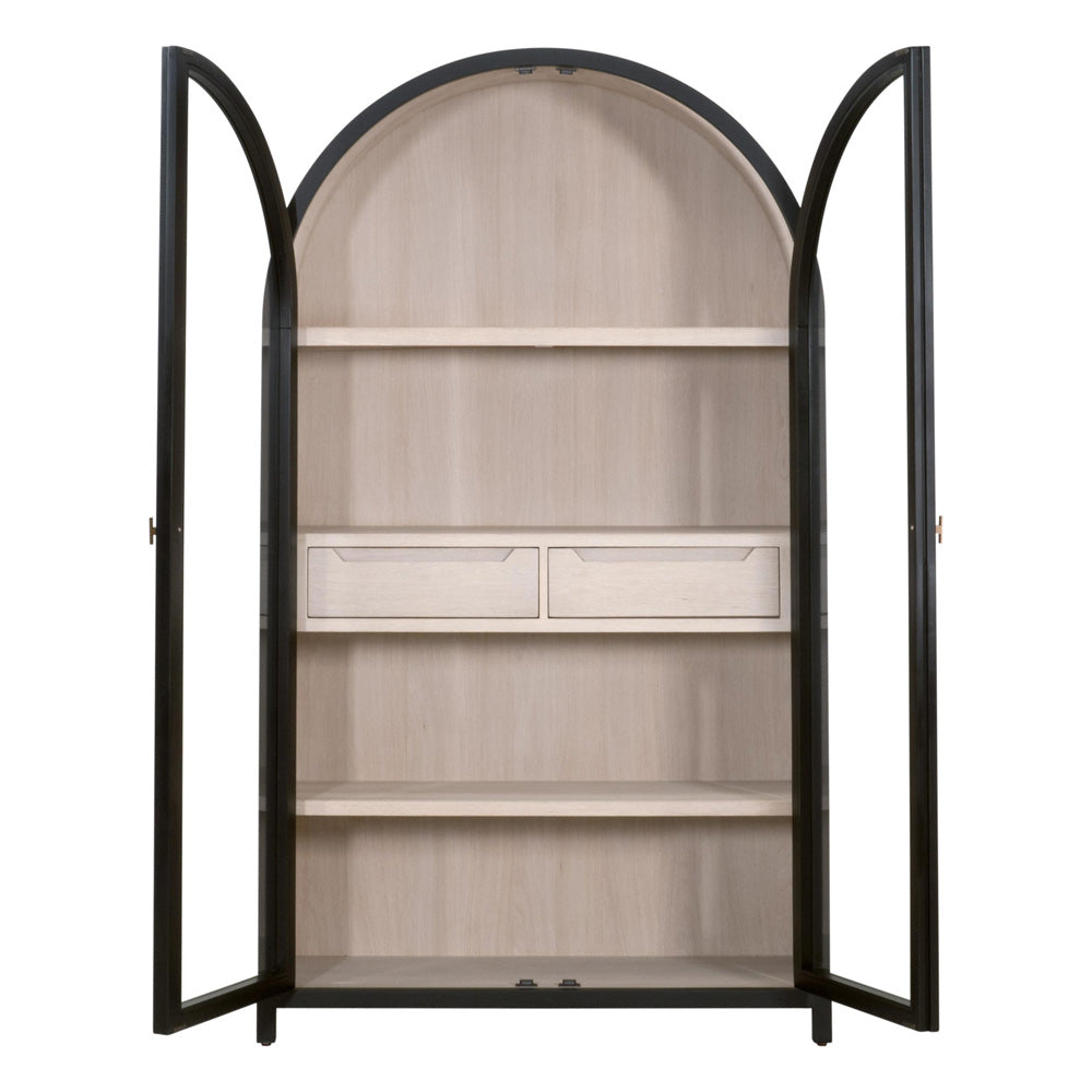 Essentials For Living - Bella Antique Toulouse Display Cabinet - 8110.BLK-BIR/NO view 2