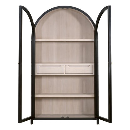 Essentials For Living - Bella Antique Toulouse Display Cabinet - 8110.BLK-BIR/NO view 2