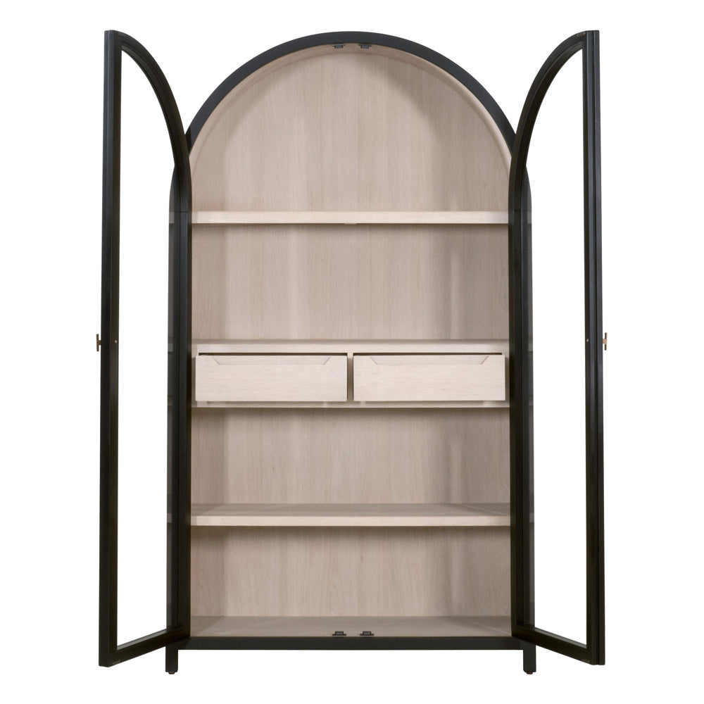 Essentials For Living - Bella Antique Toulouse Display Cabinet - 8110.BLK-BIR/NO view 3