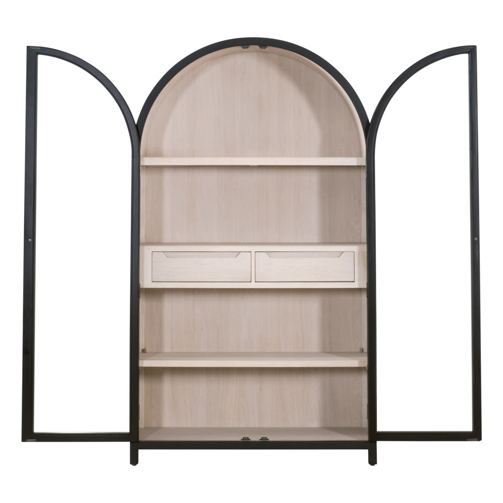 Essentials For Living - Bella Antique Toulouse Display Cabinet - 8110.BLK-BIR/NO view 4