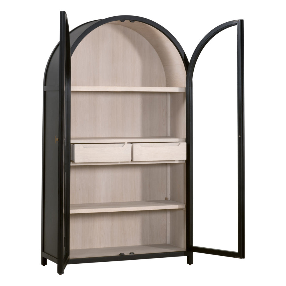 Essentials For Living - Bella Antique Toulouse Display Cabinet - 8110.BLK-BIR/NO view 7