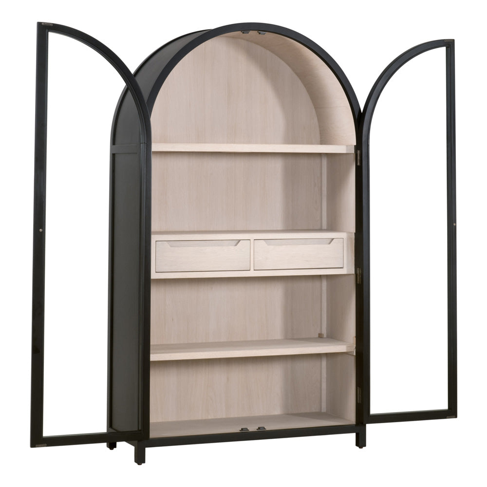 Essentials For Living - Bella Antique Toulouse Display Cabinet - 8110.BLK-BIR/NO view 8