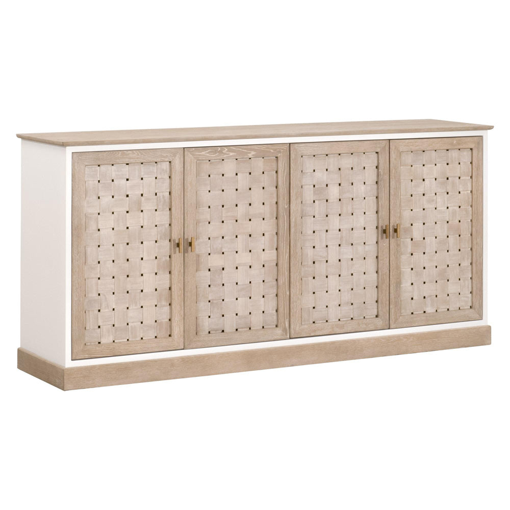 Essentials For Living - Bella Antique Weave Media Sideboard - 8082.SGRY-OAK/WPO view 5