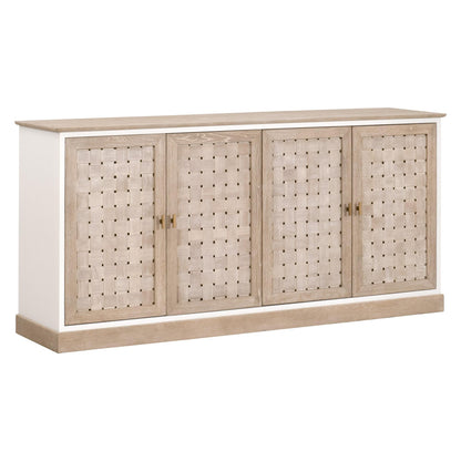 Essentials For Living - Bella Antique Weave Media Sideboard - 8082.SGRY-OAK/WPO view 5