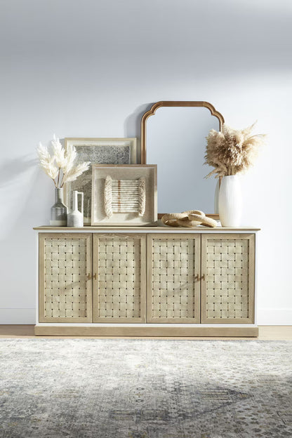 Essentials For Living - Bella Antique Weave Media Sideboard - 8082.SGRY-OAK/WPO view 10