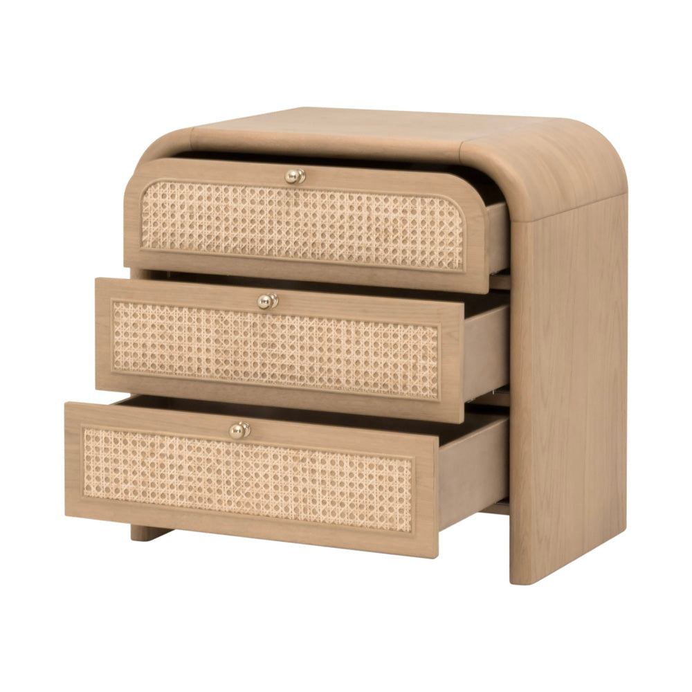 Essentials For Living - Bronze Bay Cannes 3-Drawer Nightstand - 5280.NAT-OAK view 4