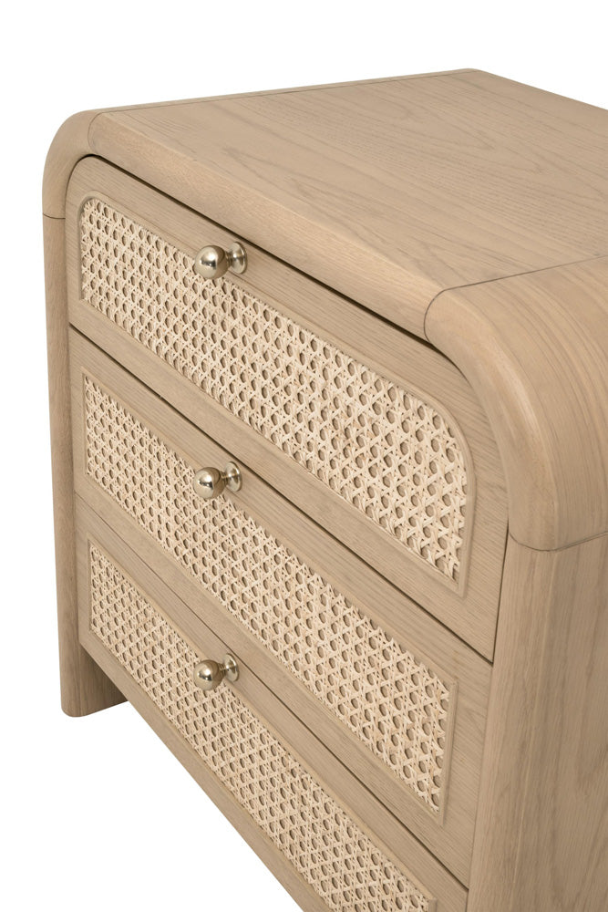 Essentials For Living - Bronze Bay Cannes 3-Drawer Nightstand - 5280.NAT-OAK view 9