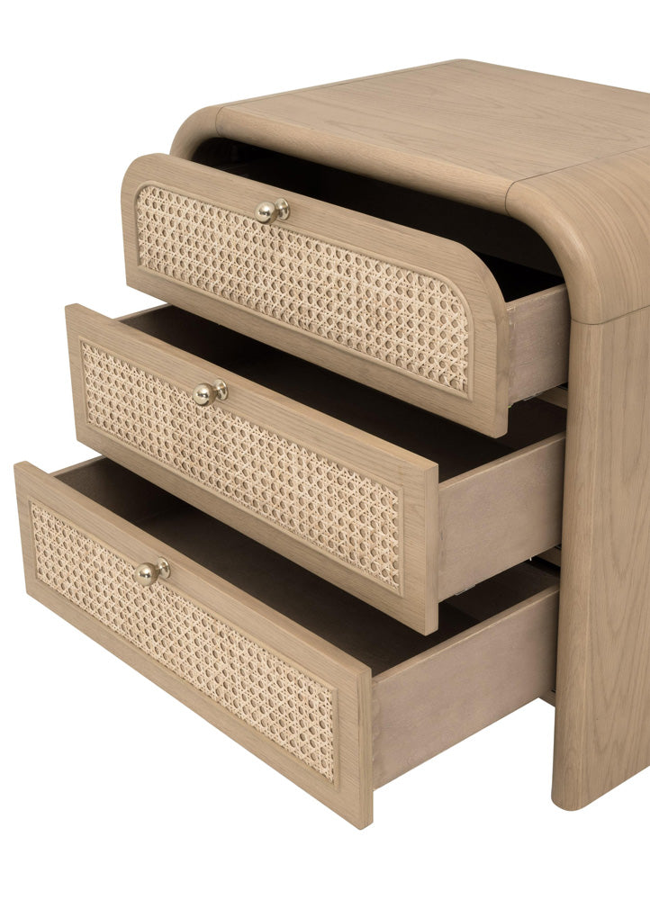 Essentials For Living - Bronze Bay Cannes 3-Drawer Nightstand - 5280.NAT-OAK view 10