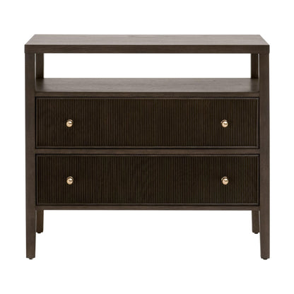 Essentials For Living - Bronze Bay Highland Open Shelf 2-Drawer Nightstand - 5257.DB-OAK view 1