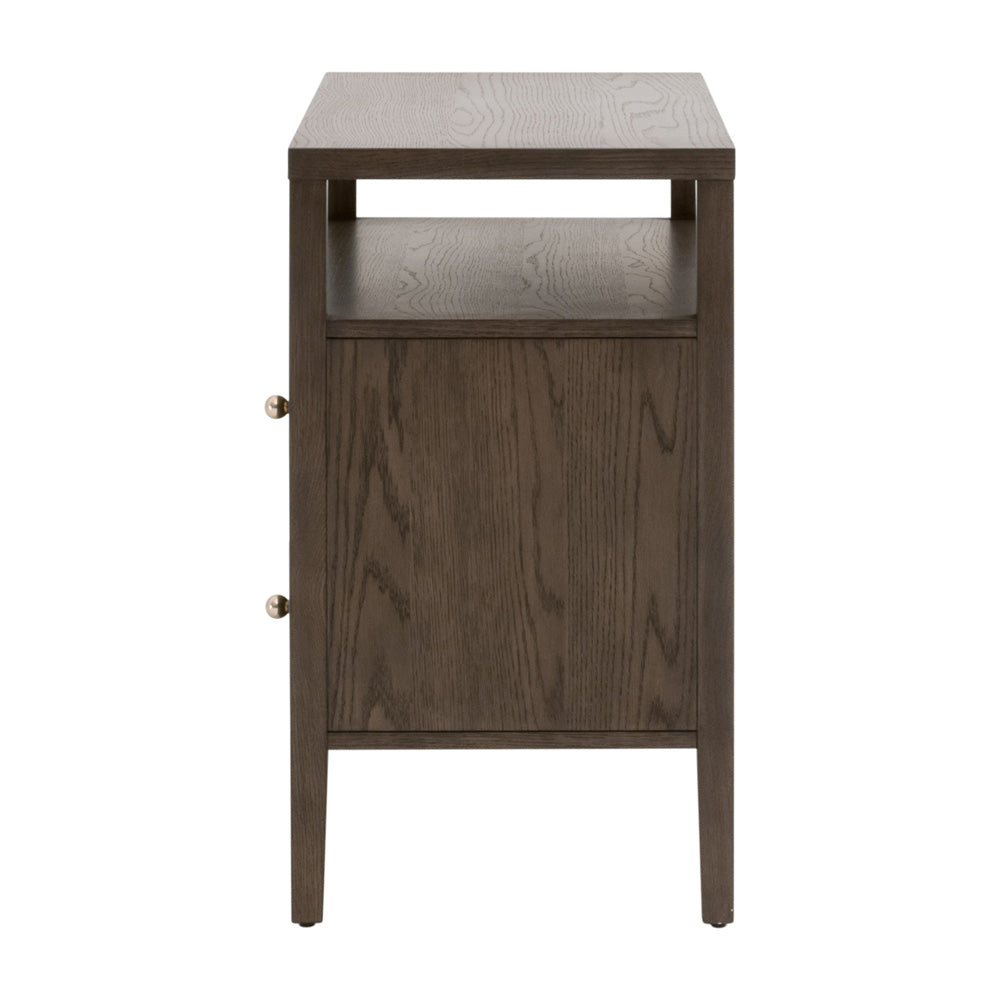 Essentials For Living - Bronze Bay Highland Open Shelf 2-Drawer Nightstand - 5257.DB-OAK view 5