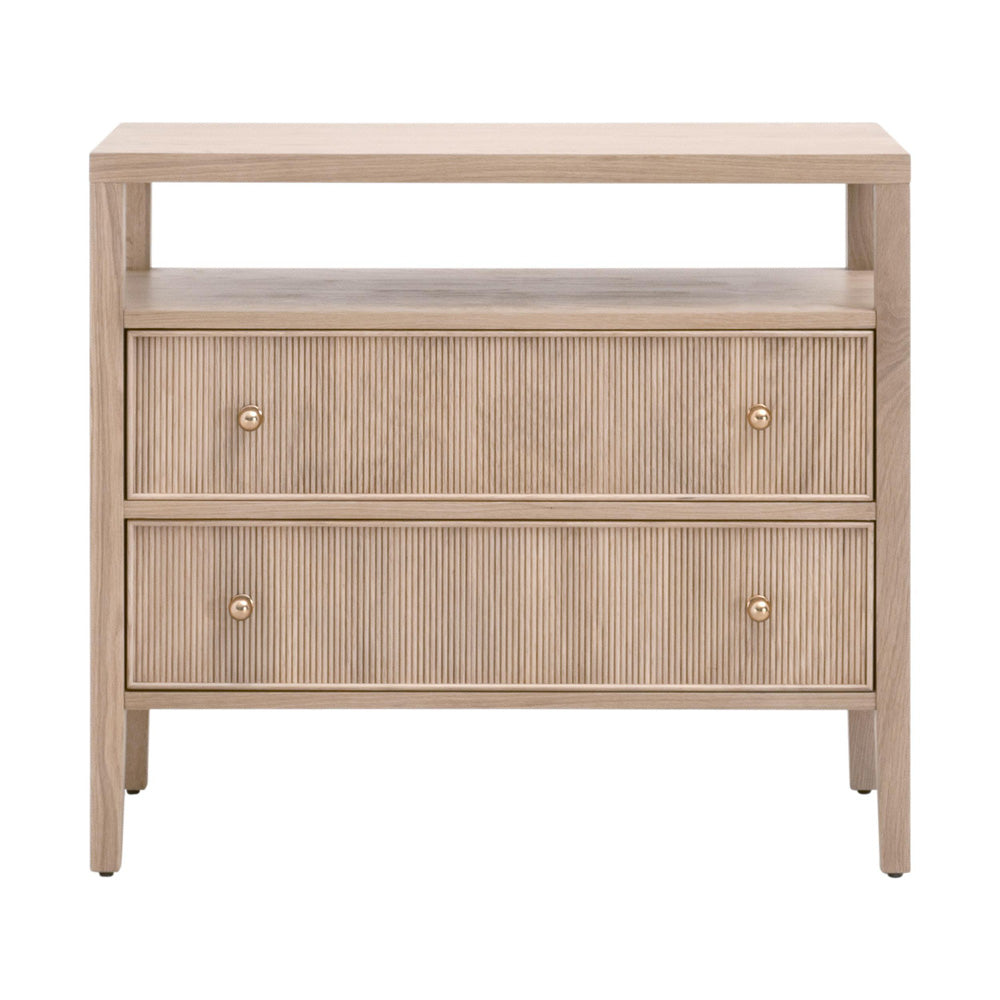 Essentials For Living - Bronze Bay Highland Open Shelf 2-Drawer Nightstand - 5257.NAT-OAK view 1