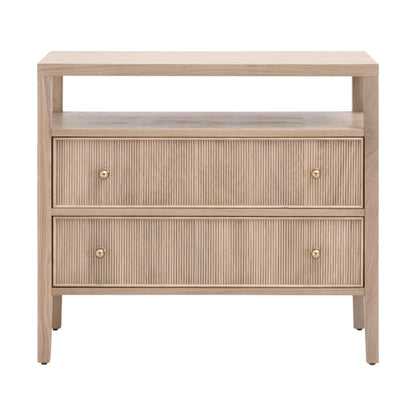 Essentials For Living - Bronze Bay Highland Open Shelf 2-Drawer Nightstand - 5257.NAT-OAK view 1