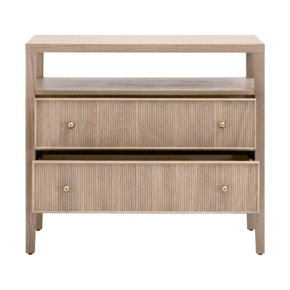 Essentials For Living - Bronze Bay Highland Open Shelf 2-Drawer Nightstand - 5257.NAT-OAK view 2
