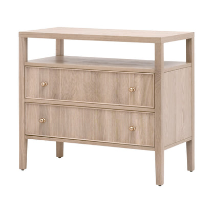 Essentials For Living - Bronze Bay Highland Open Shelf 2-Drawer Nightstand - 5257.NAT-OAK view 3