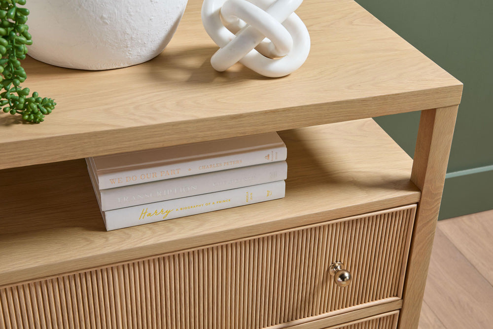 Essentials For Living - Bronze Bay Highland Open Shelf 2-Drawer Nightstand - 5257.NAT-OAK view 10