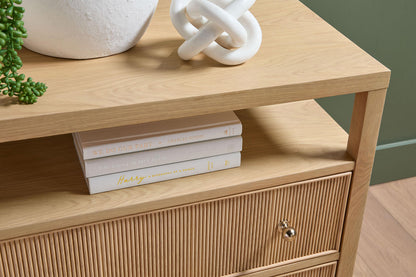 Essentials For Living - Bronze Bay Highland Open Shelf 2-Drawer Nightstand - 5257.NAT-OAK view 10