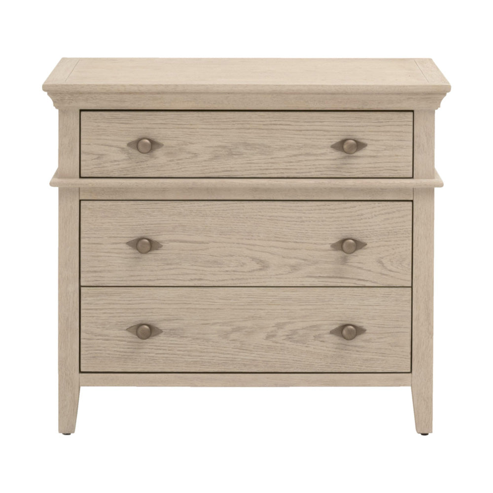 Essentials For Living - Bronze Bay Oxford 3-Drawer Nightstand - 5285.WW-OAK view 1