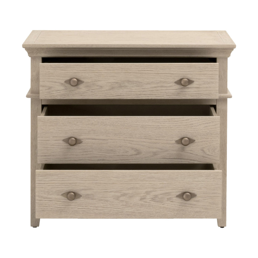 Essentials For Living - Bronze Bay Oxford 3-Drawer Nightstand - 5285.WW-OAK view 2