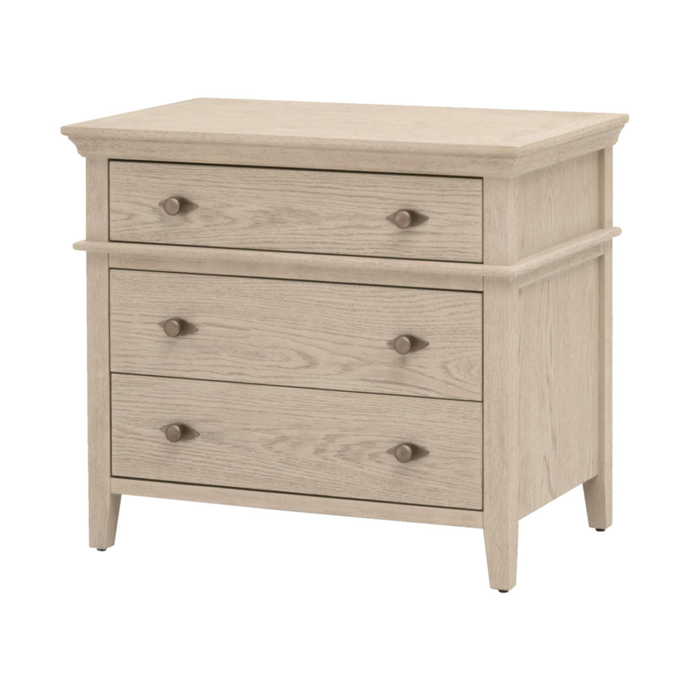Essentials For Living - Bronze Bay Oxford 3-Drawer Nightstand - 5285.WW-OAK view 3